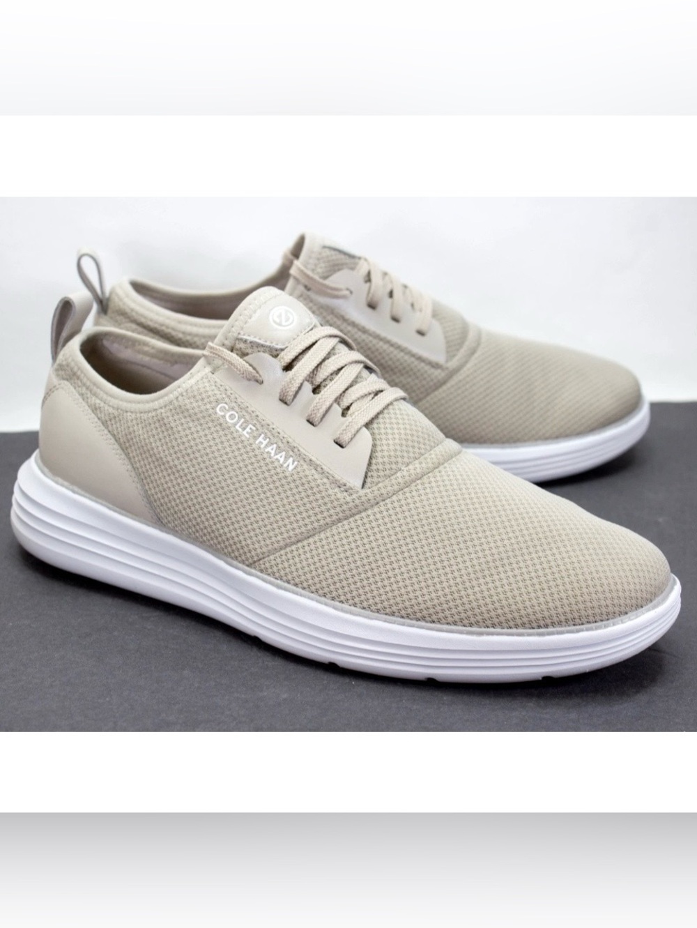 COLE HAAN Grandsport Journey Mens Sz US 12 M Knit Beige Gray Casual Shoes C35769